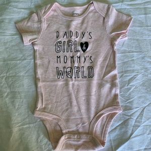 One piece pink Carter's 24 months. Short sleeved